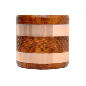 EC420 Weaving Wood Style 63mm 4 Piece Grinder - Orange/Copper